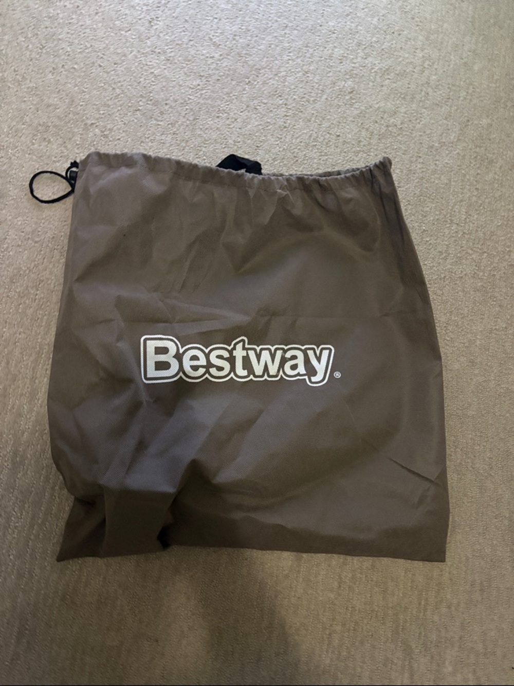 Bestway Brown Drawstring Twin Air Mattress Storage Bag